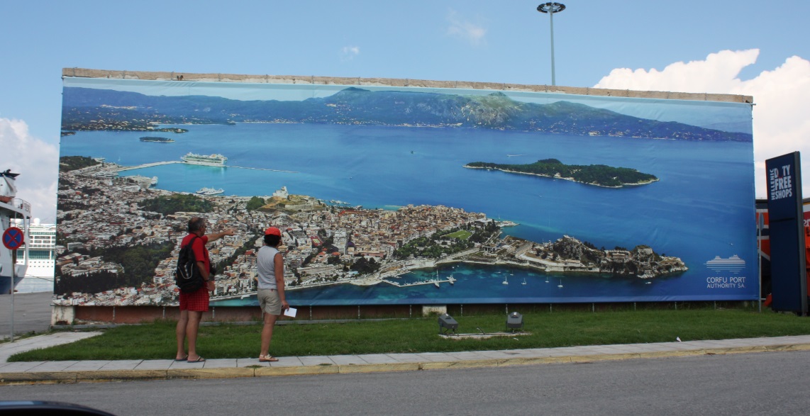 Lost tourists figuring out where they are