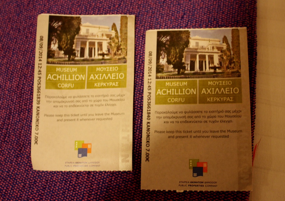 Tickets for the Achillion Museum