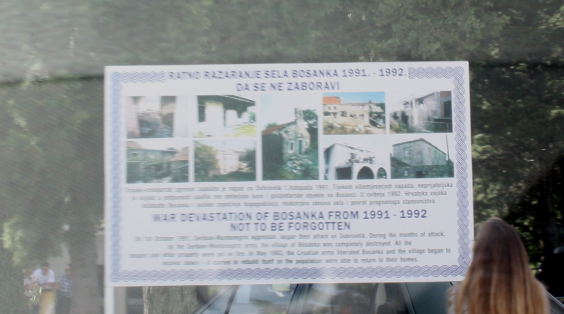 Reminders everywhere about the Croatian war of independence