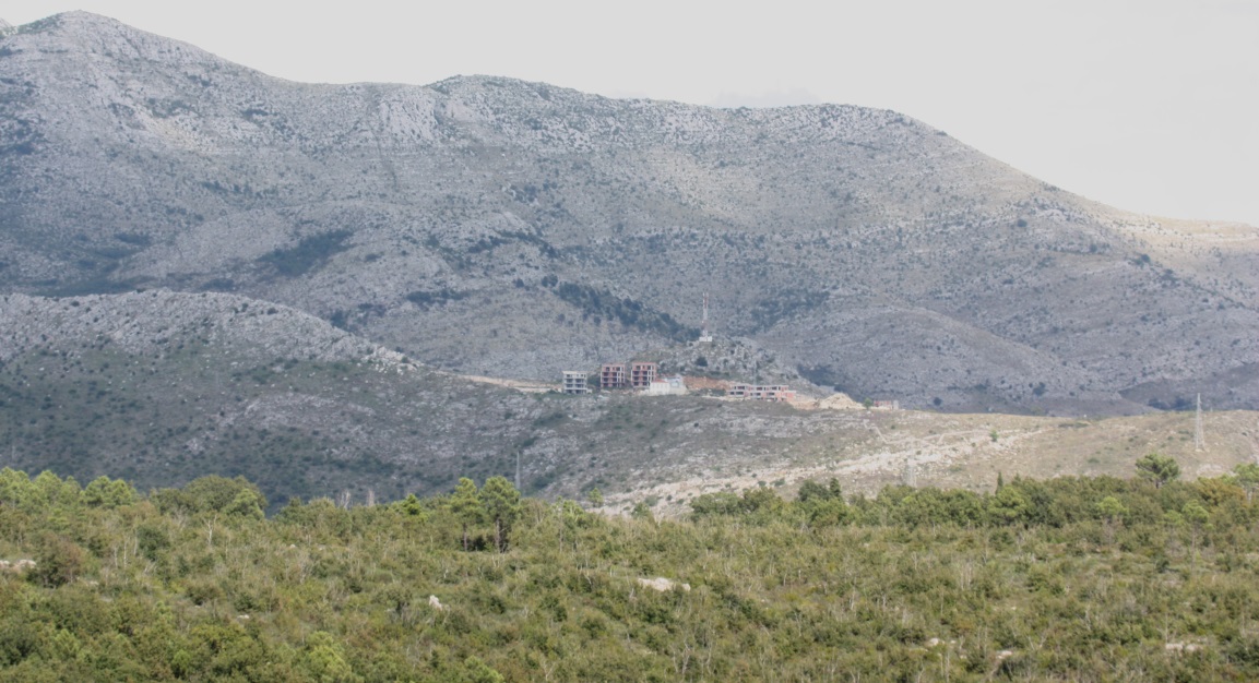These hills are across the border in Bosnia