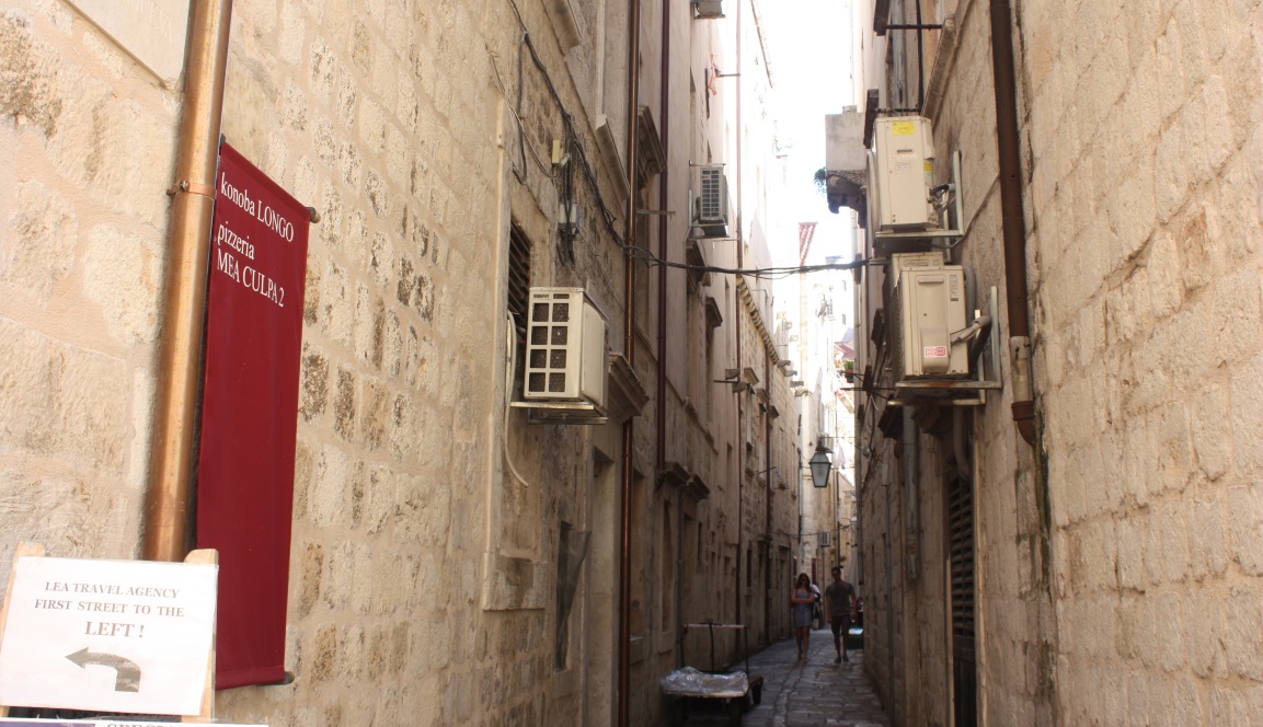 Streets are narrow in the Old Town