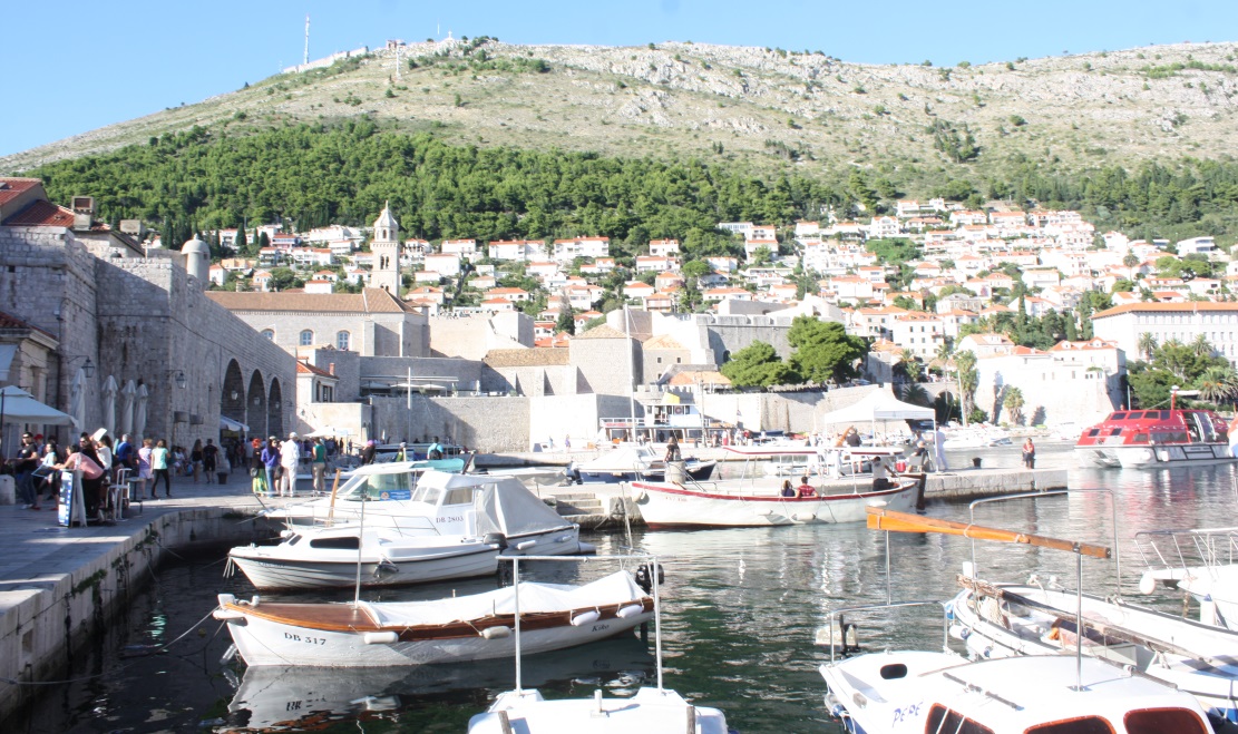Small boat harbor next to the Old Town