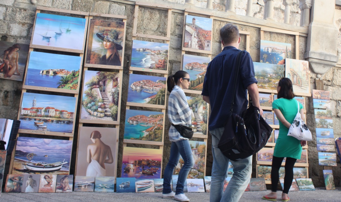 Some nice paintings for sale near the entrance to the Old Town