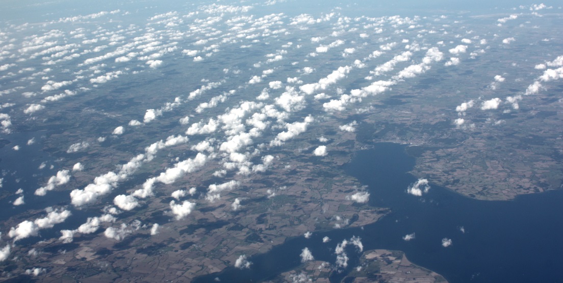 Neat cloud formation over Jutland, Denmark