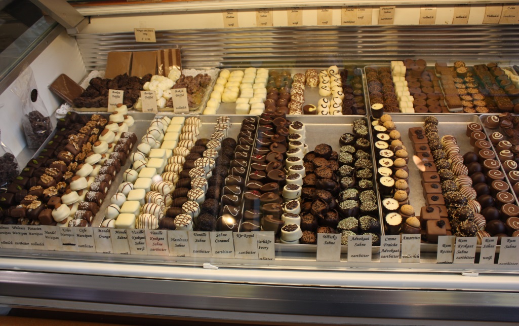Lots of chocolate confections