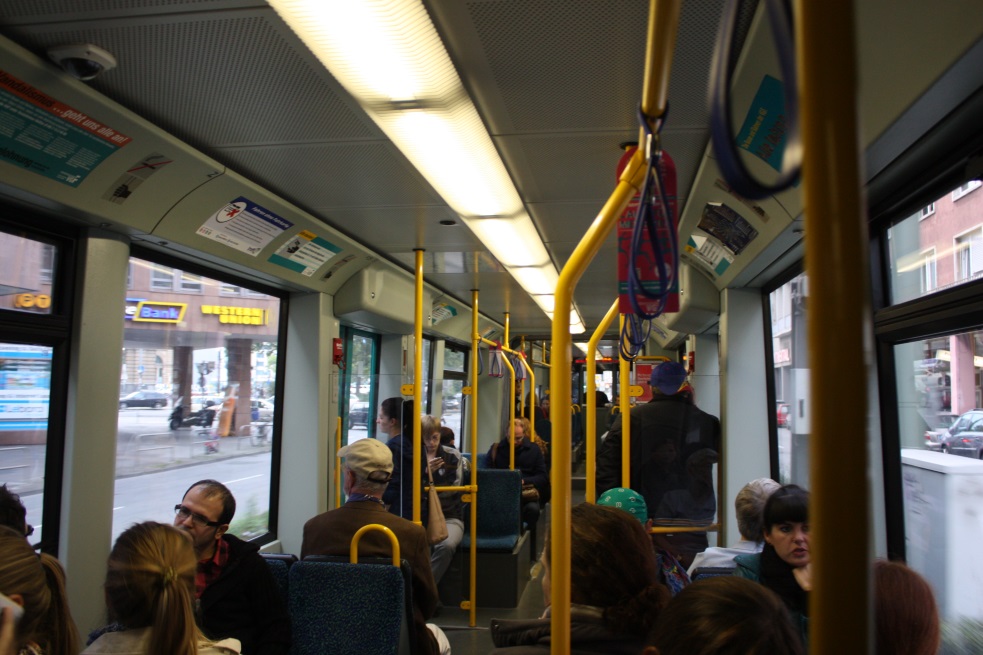 Riding on the number 12 U-Bahn
