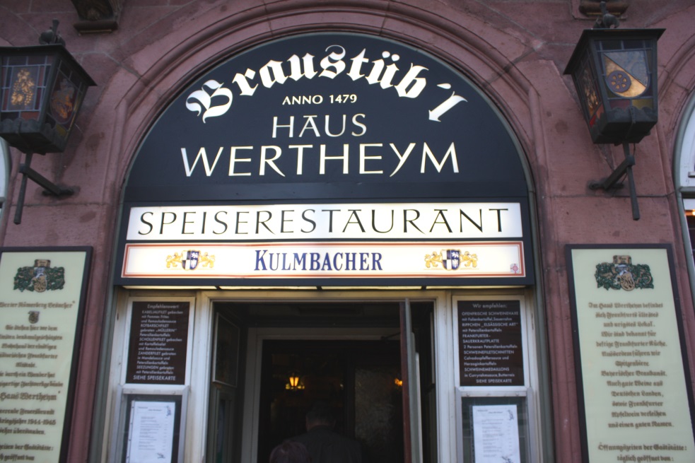We decided to eat at the Haus Wertheym tonight