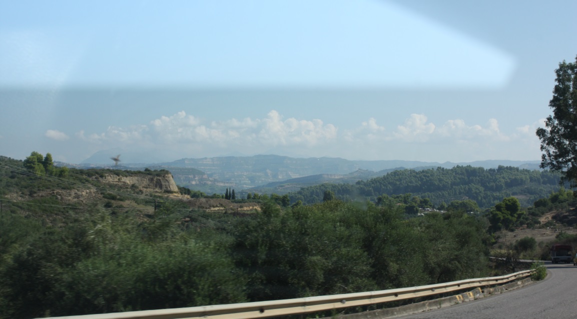 Looking toward the hills of Strefi