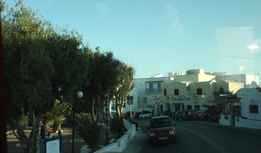 On the bus going through Imerovigli