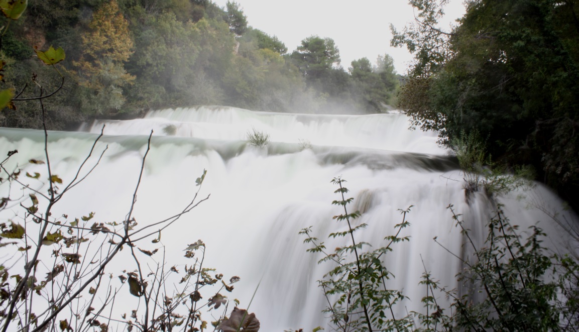 Lower view of the falls, long exposure