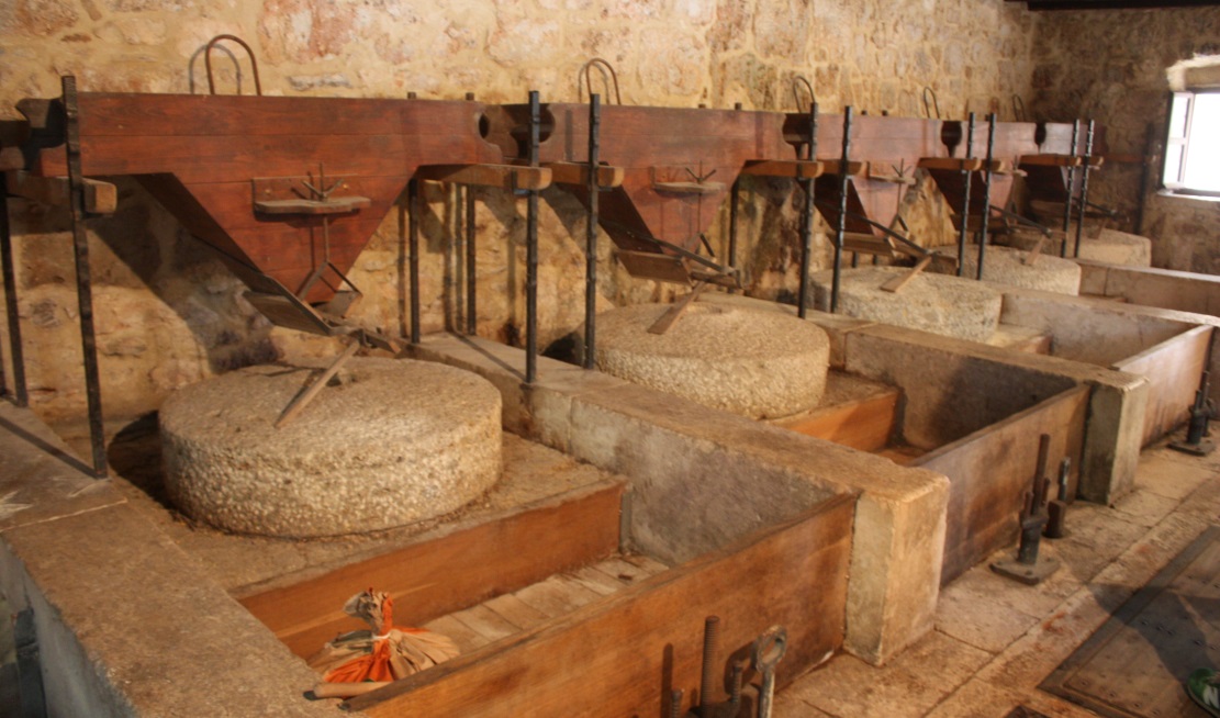 Grinding stones in the mill