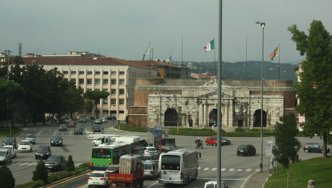 Porta Nuova, a 16th century entrance to the city of Verona, Italy