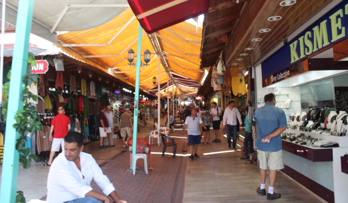 The salespeople are quite aggressive in the Kusadasi bazaar
