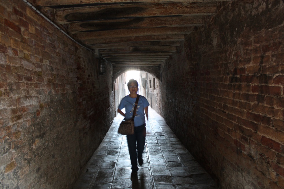 Sometimes narrow streets become narrow tunnels