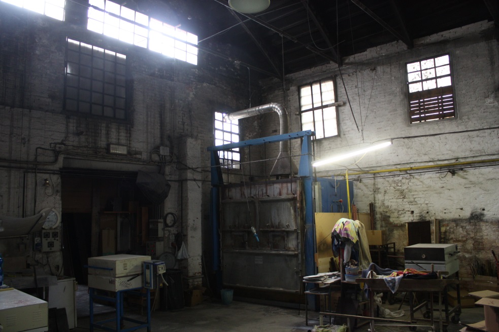 Looking around the glass blowing shop