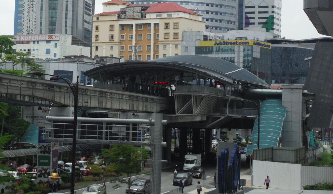 One of the monorail stations