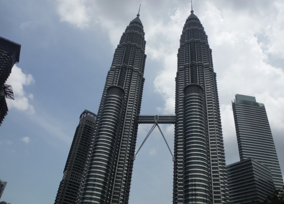 Straighter view of the twin towers