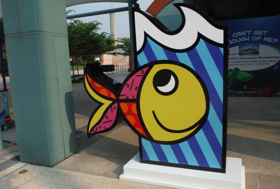 Fish sculpture outside the SEA Aquarium