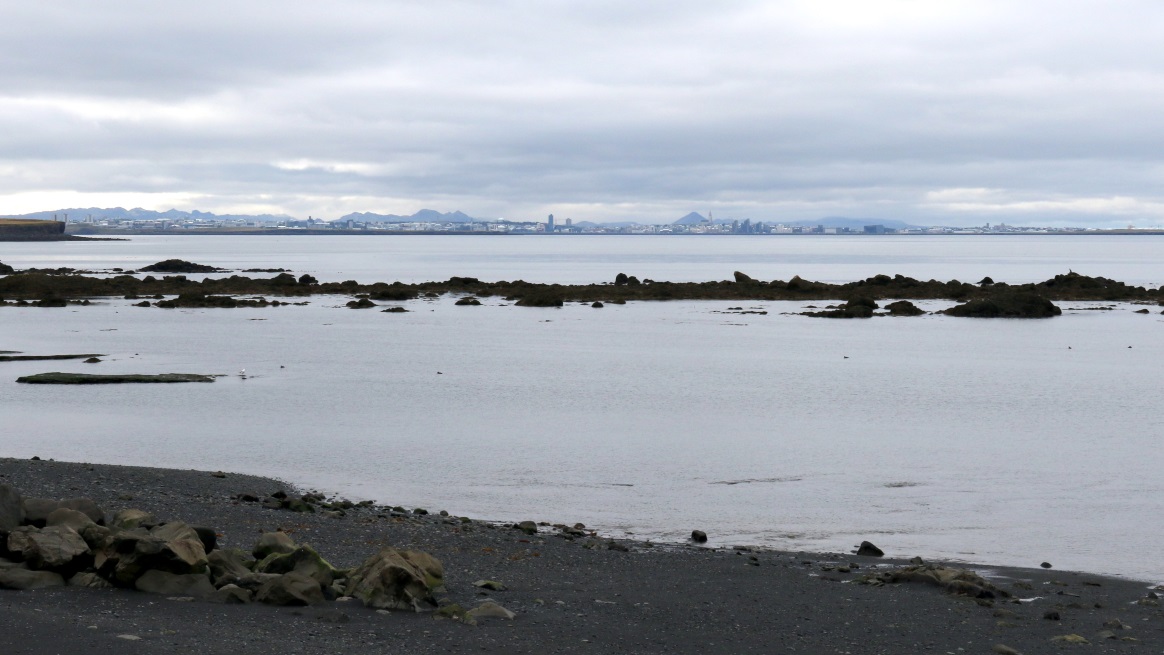 Closer view of Reykjavik