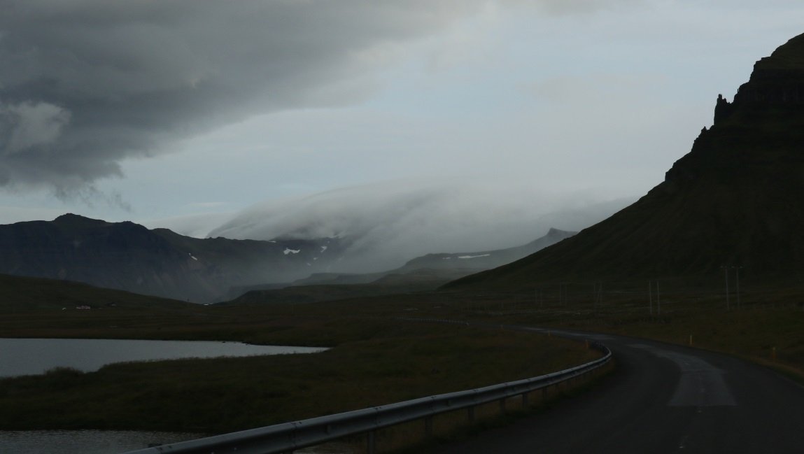Amazing clouds coming over the mountains