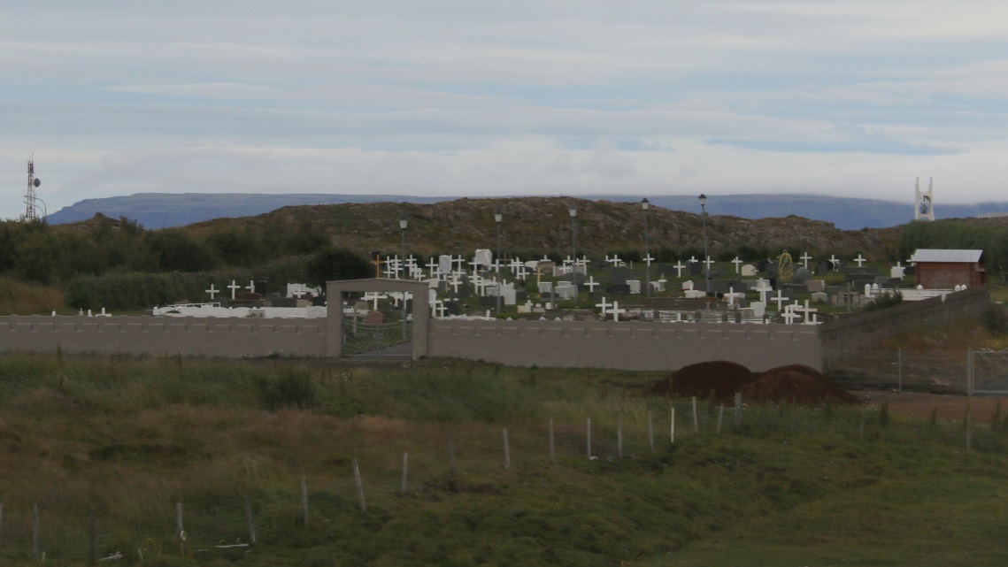 Cemetery on the outskirts of town
