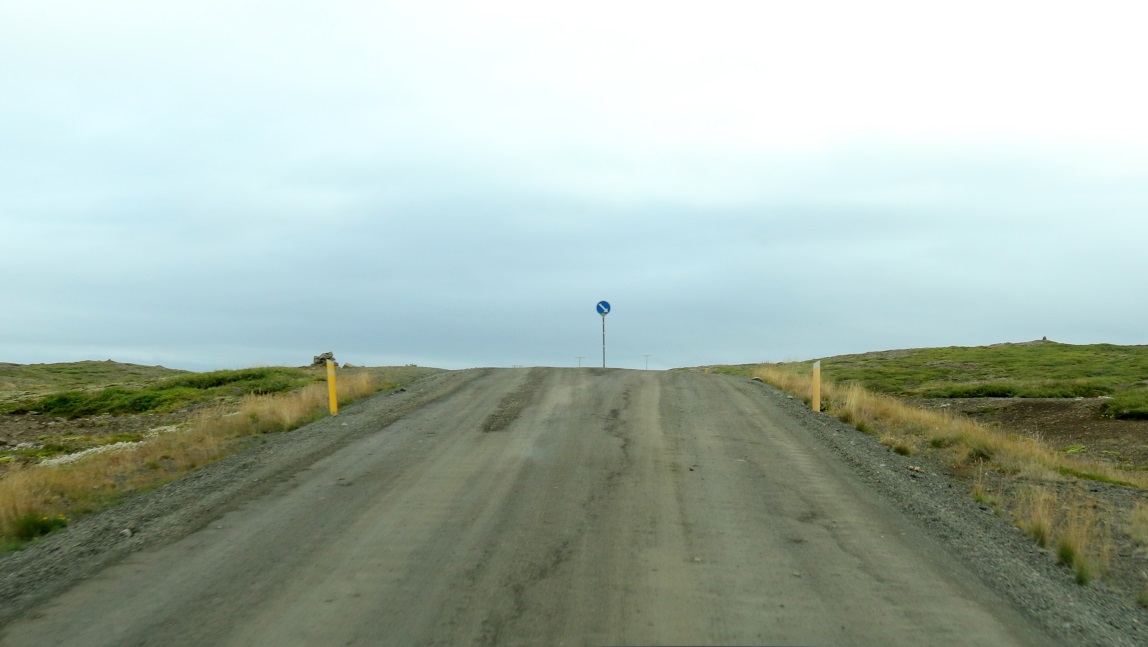 When a road approaches a crest it is divided