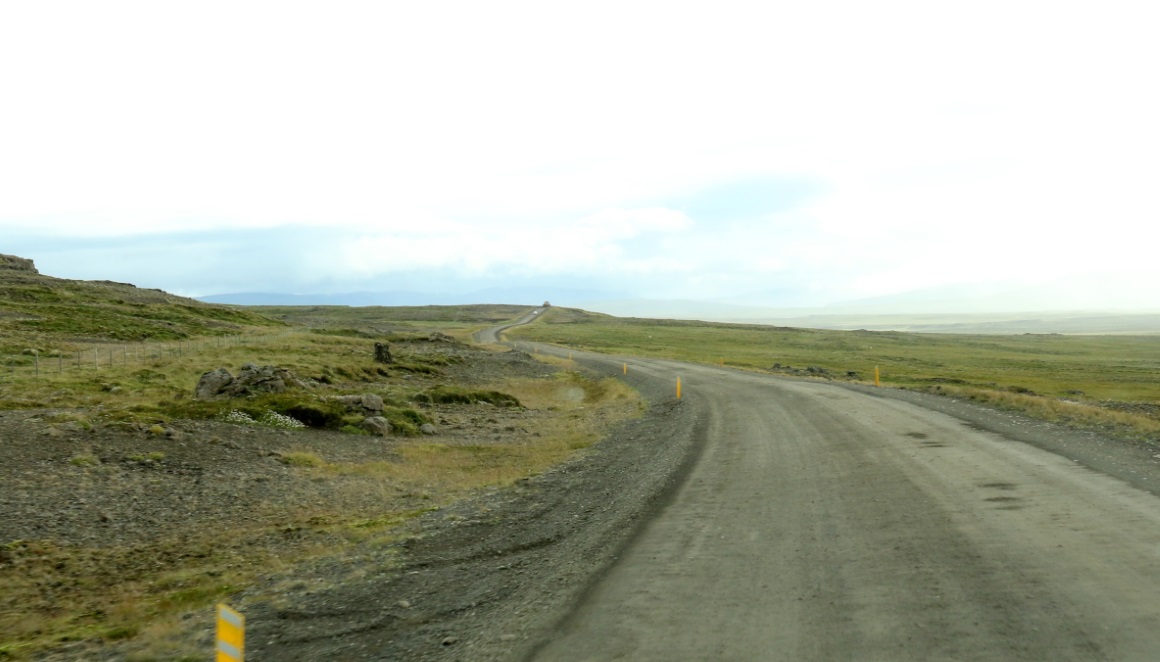 Five miles East of the intersection with Route 55