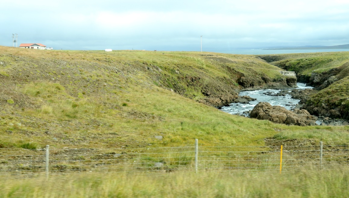 Stream flowing toward the bay