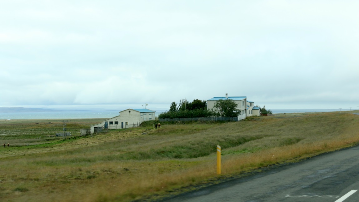 Route 60 in the settlement of Haukadalur