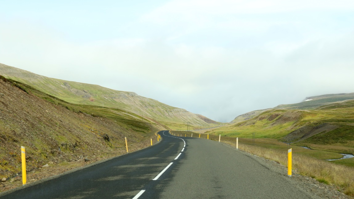 Three miles north of the intersection with Route 590