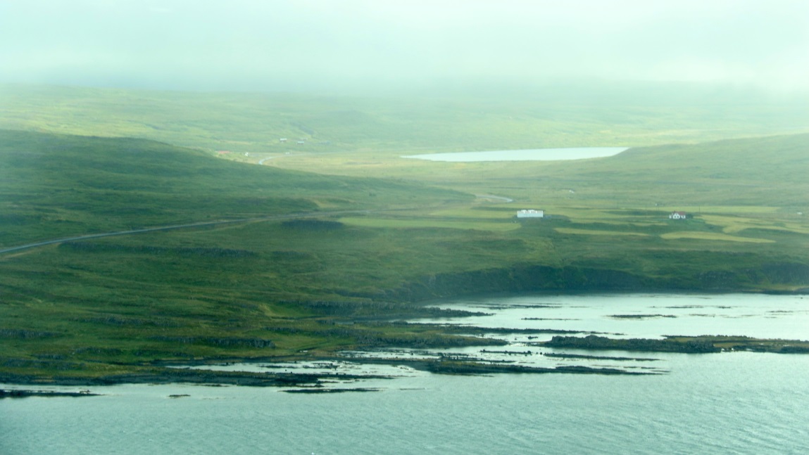 Looking back across Kollafjordur