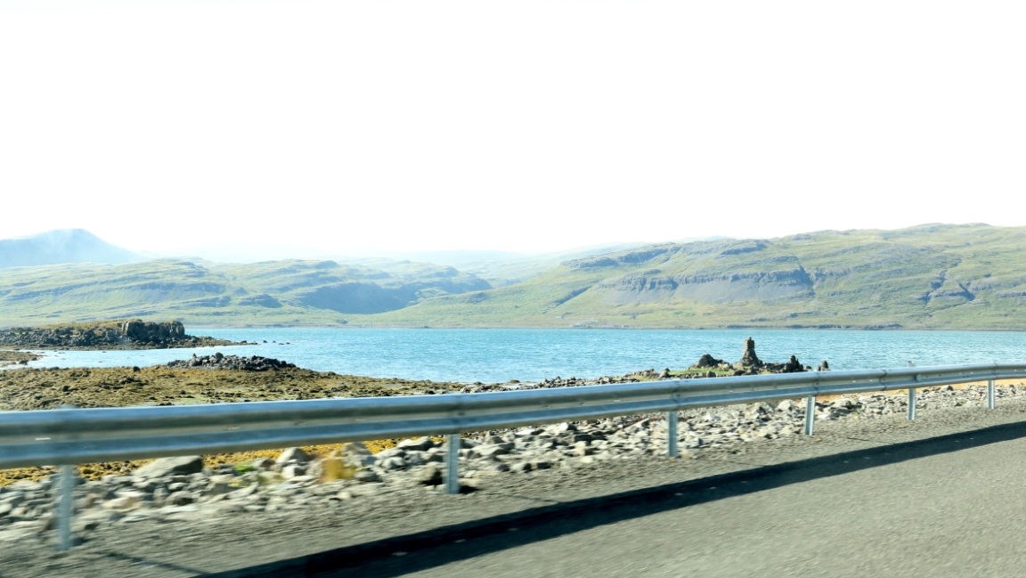 Road curves to the North