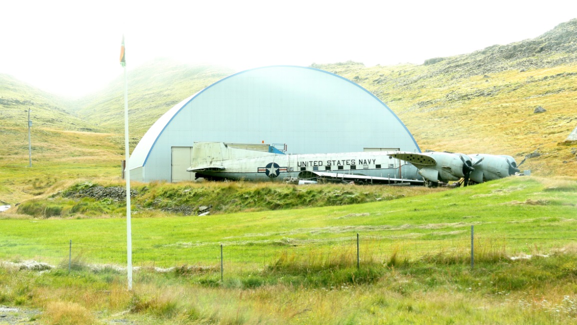 Outside museum displays