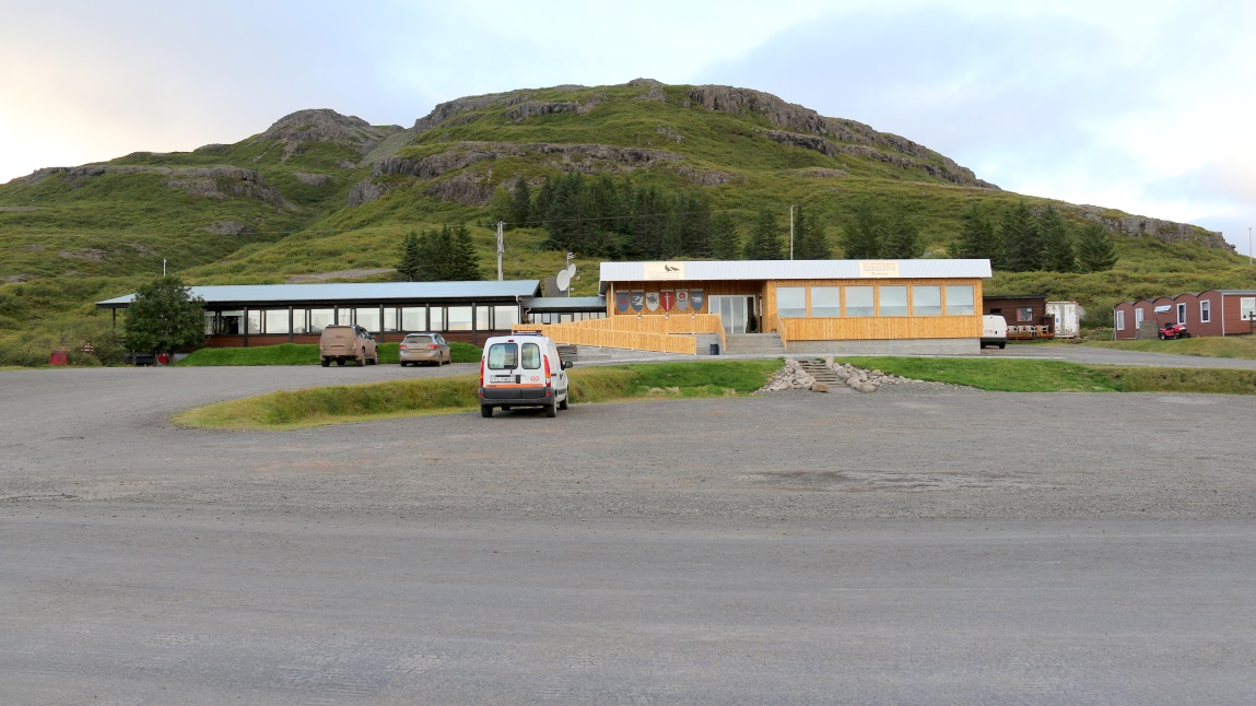 Looking back at our hotel