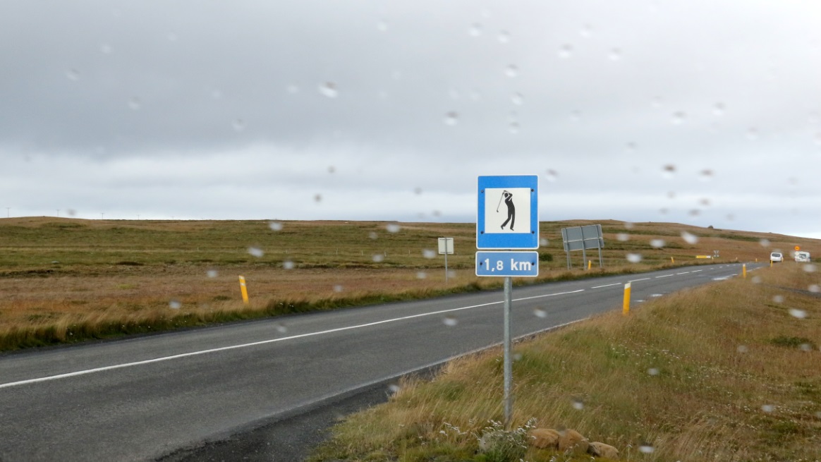 Golf course ahead