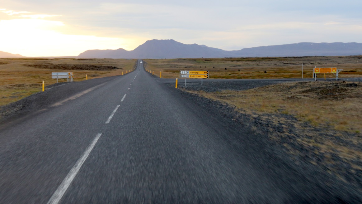 West into the sunset