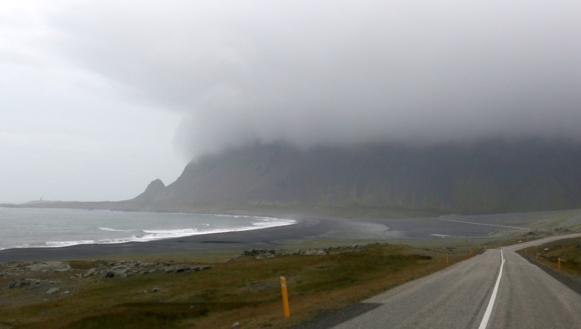 Black sand beach
