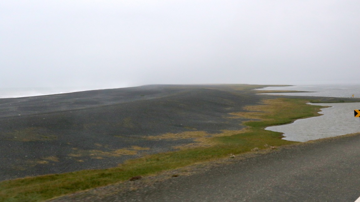 Huge black sandbar