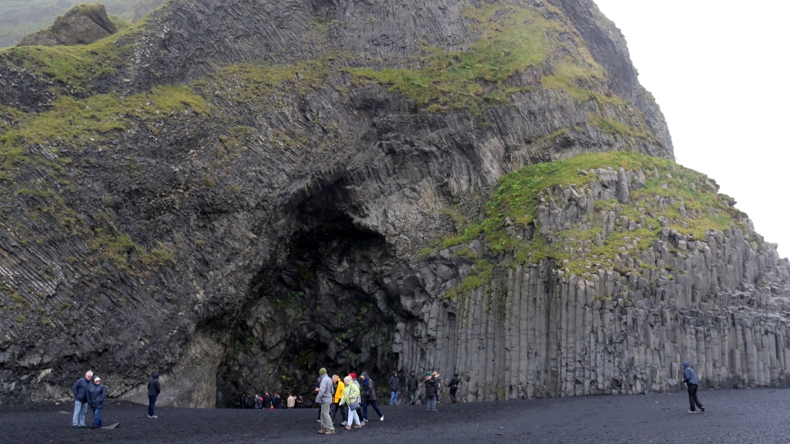 Walking toward the cave