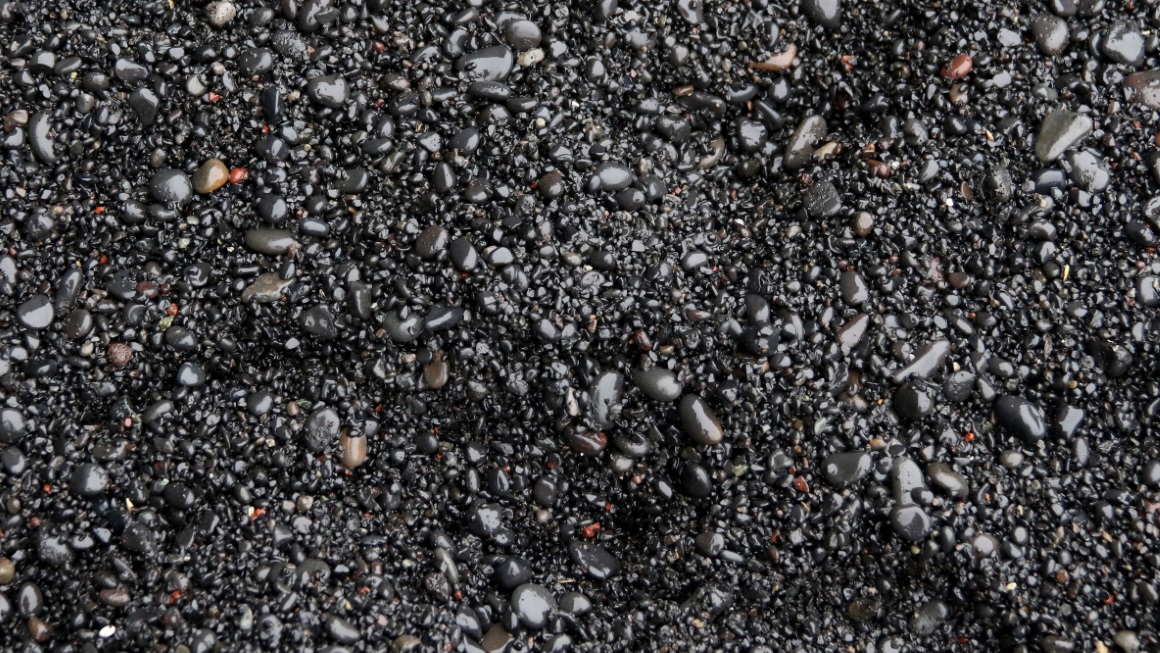 Black pebbles