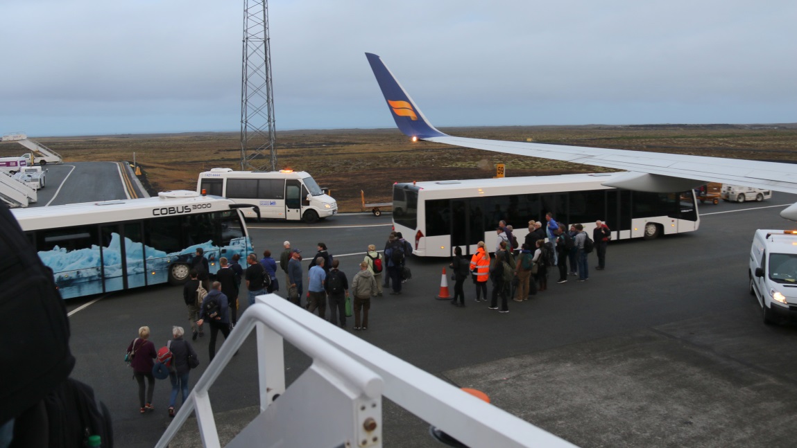 At the airport in Keflavik