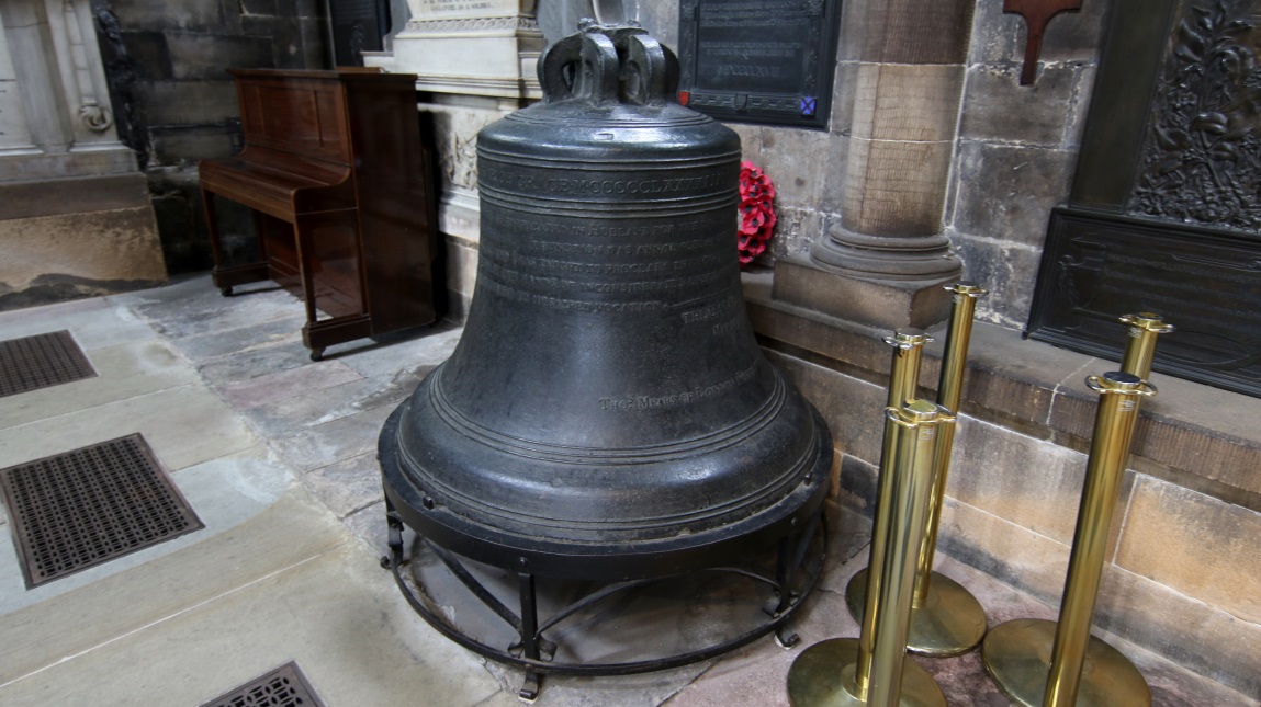 Bell on display