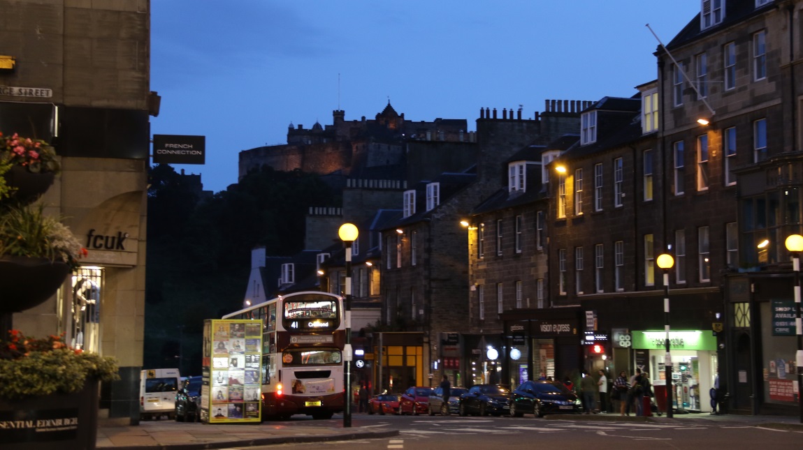 Evening look toward Edinburgh Castle