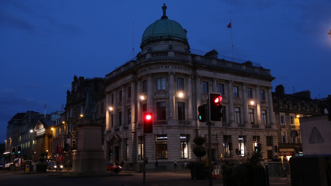 Royal Society of Edinburgh at night