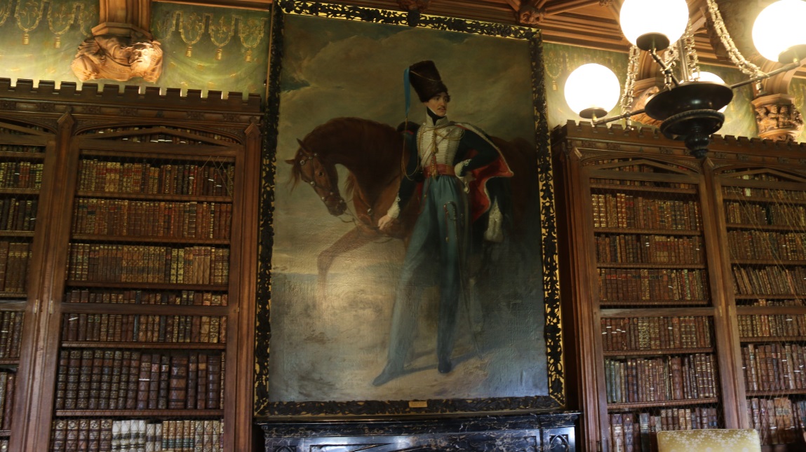 Huge portrait in the library