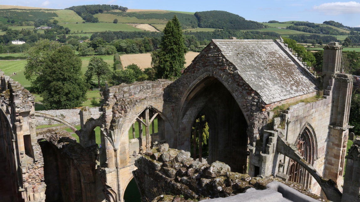 Looking down on the ruins