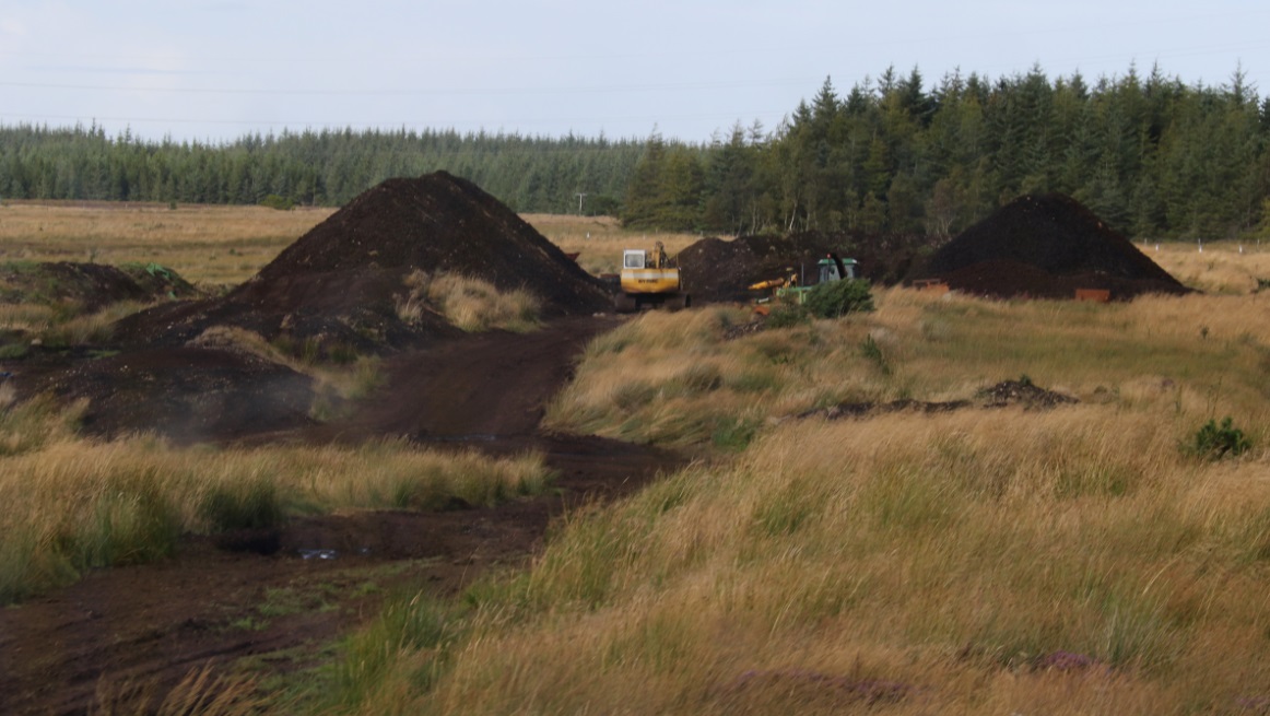 Digging up peat