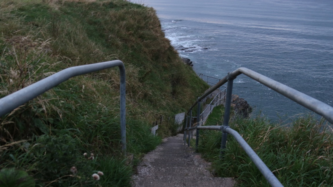 Bottom of the rock cliff