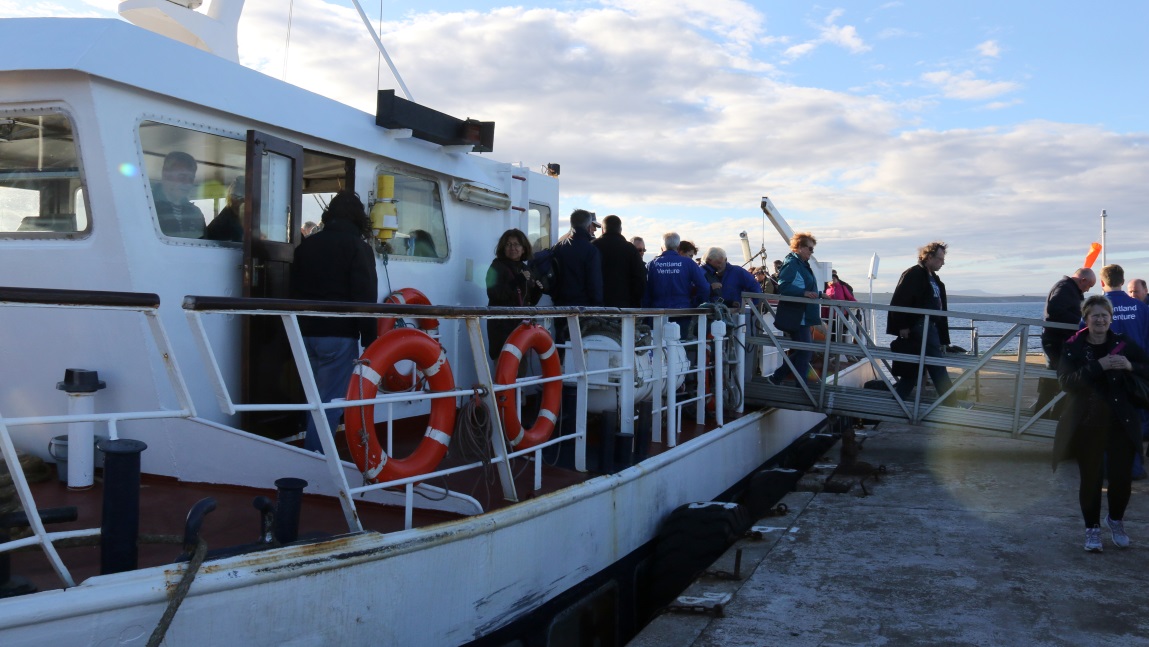 Disembarking the ferry