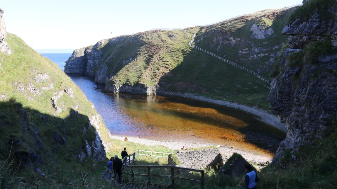 Walking down the trail